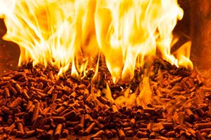 pellet burning procuces less pollution